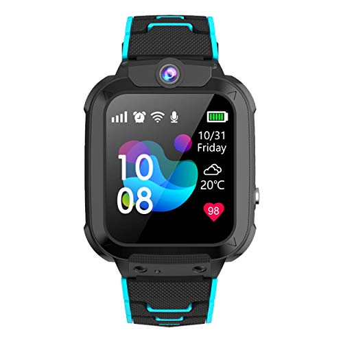 Winnes GPS Reloj Smartwatch para Niños, Impermeable GPS Rastreador Reloj Anti-Perdida de Teléfonos SOS, - Regalo para para Niños Niña 3-12