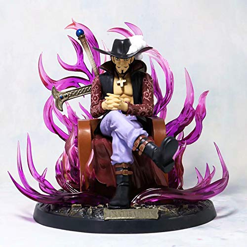 WXIAO HMMOZ 20cm Anime One Piece Figura Boa Hancock Sir Cocodrilo Dracule Mihawk Figura PVC Modelo de PVC Modelo Muñeca Colección Estatuilla Animado Figura (Color : Dracule mihawk)