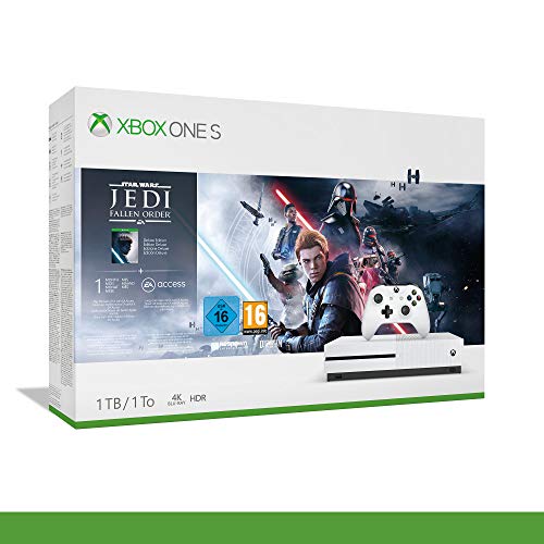 Xbox One S 1TB Bundle Star Wars Jedi: Fallen Order Deluxe Edition, 1Mese EA Access + 1 Mese Live Gold + 1 m Gamepass - Bundle - Xbox One [Importación italiana]