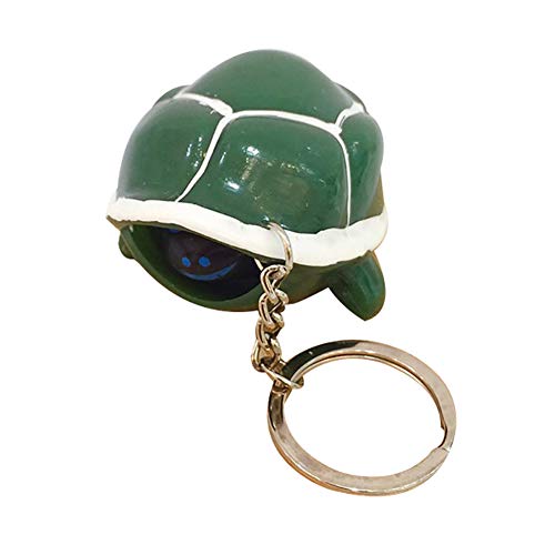 xMxDESiZ - El bonito PVC repele el estrés de compresión de tortuga principal alivia el colgante de anillo de llavero de juguete, color verde