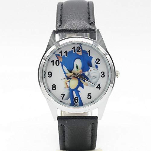 xunlei Sonic el Erizo Envío Libre Hombres Frescos Reloj Moda Reloj De Cuero De Cuarzo Sonic Casual Relojes De Pulsera Relogio Masculino