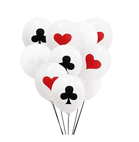 yeahibaby Poker Balloon Juego de cartas de látex 209 para fiesta Bar eventos especiales 12pz 12 inch