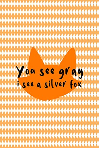 You See Gray I See A Silver Fox: Notebook Journal Composition Blank Lined Diary Notepad 120 Pages Paperback White And Orange Texture Fox