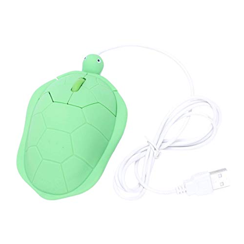 ZOZOSEP Plástico Verde Lindo del ratón USB con Cable Animal Cable ratón óptico del ratón de Ordenador 3D Pc Tortuga Mouse Juego