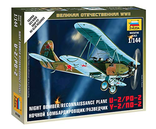 Zvezda 1/144 Noche Bombardero / Reconocimiento avión U-2 / PO-2 # 6150 Zvezda 1/144 Noche Bombardero / Reconocimiento avión U-2 / PO-2 # 6150