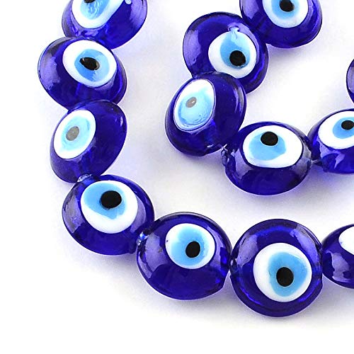 12 unidades Nazar Boncuk 16 mm círculo redondo azul ojo Evil Eye, amuleto de la suerte turco, regalo para invitados, perlas de cristal, amuleto, fiesta de bebé, pecado
