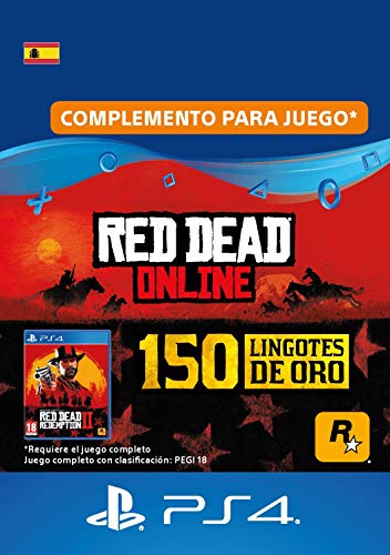 150 lingotes de oro en Red Dead Online - 150 lingotes de oro DLC | Código de descarga de PS4 - Cuenta ES