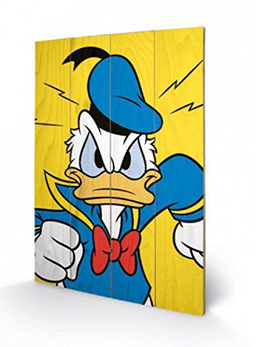 1art1 Pato Donald - Angry Cuadro De Madera (60 x 40cm)
