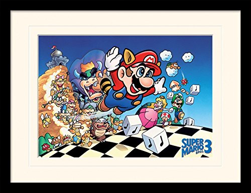1art1 Super Mario - Bros. 3, Nintendo Póster De Colección Enmarcado (40 x 30cm)