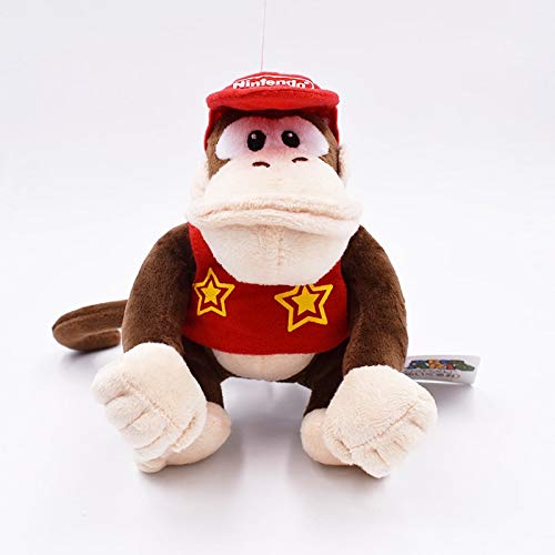 1pcs Super Mario Bros Donkey Kong 14cm Muñeca de Peluche Diddy Kong Macacos Animais