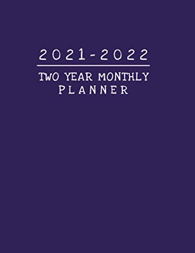 2021-2022 Two Year Monthly Planner: Royal Purple - Deluxe Large Size