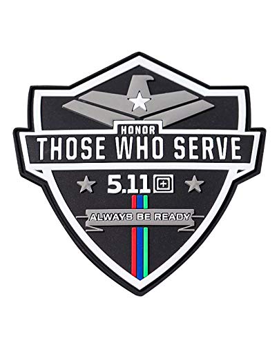 5.11 Honor Those Who Serve Always Be Ready 3D PVC Rubber Morale Patch Velcro aprox. 10 x 8 cm