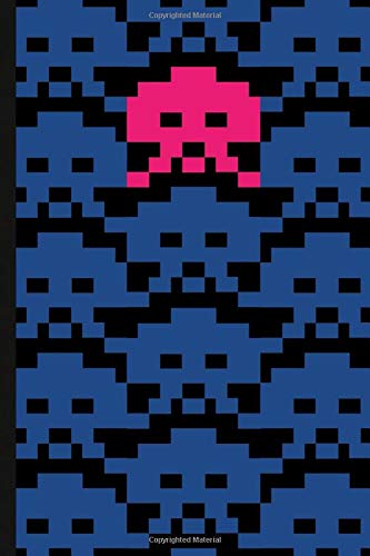 ALIENS INVADE! An 8 Bit Space Invaders Inspired Lined Journal for Gamers (100 Blank Lined Pages, Soft Cover) (Medium, 6" x 9"): A funny cool notebook ... video and computer gamers! (THE GAMER SERIES)