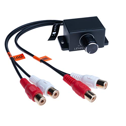 Amplificador Universal de Audio para Coche Bass RCA Level Mando de Control de Volumen | Compatible con Audi BMW Fiat Ford Honda Hyundai Mazda Mini Mitsubichi Nissan Scion Smart Subaru Toyota Volvo