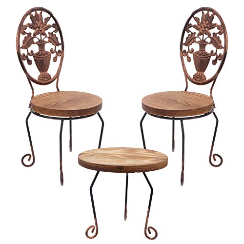 Angoily 3 Piezas de Muebles de Jardín de Hadas Adornos de Mesa Y Sillas en Miniatura Estatuilla de Pueblo de Hadas de Madera para Accesorios de Casa de Muñecas Decoración de Paisaje Angoily 3 Piezas de Muebles de Jardín de Hadas Adornos de Mesa Y Sillas en Miniatura Estatuilla de Pueblo de Hadas de Madera para Accesorios de Casa de Muñecas Decoración de Paisaje