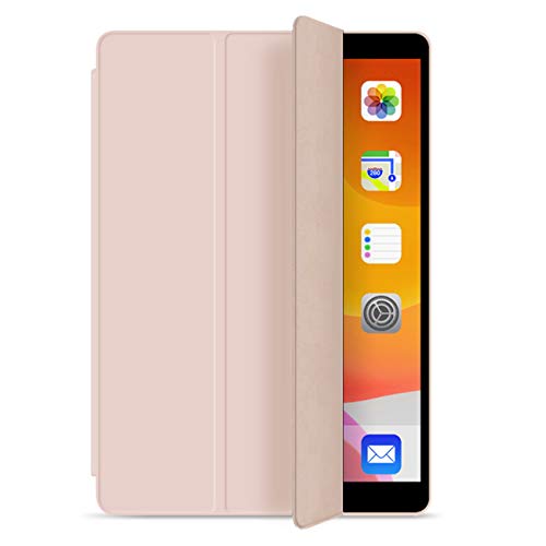 aoub iPad Air 3. Generation Funda de 10.5 2019 ultrafina y ligera Smart funda TPU blanda de silicona soporte con auto dormir / despertar para iPad iPad Air 3. Generación, color rosa