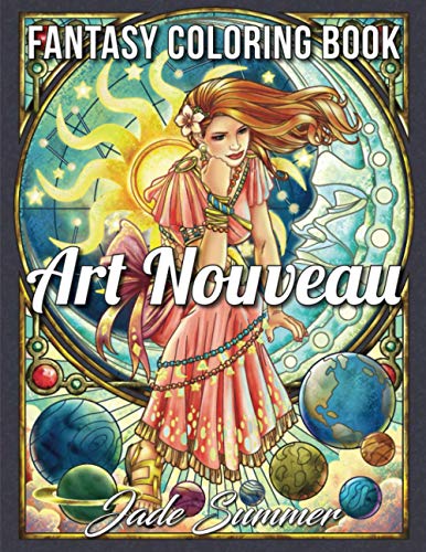 Art Nouveau: An Adult Coloring Book with Fantasy Women, Mythical Creatures, and Detailed Designs for Relaxation