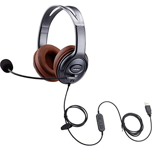 Auriculares USB con micrófono estéreo con cancelación de ruido para computadora, computadora portátil, para equipos, Skype, Dragon, Dictado, Jabber, Zoom, Oficina, Clase, Escuela, E-Learning y Juegos Auriculares USB con micrófono estéreo con cancelación de ruido para computadora, computadora portátil, para equipos, Skype, Dragon, Dictado, Jabber, Zoom, Oficina, Clase, Escuela, E-Learning y Juegos