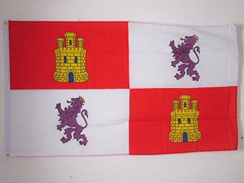 AZ FLAG Bandera de Castilla Y LEÓN 150x90cm - Bandera CASTELLANOLEONESA 90 x 150 cm