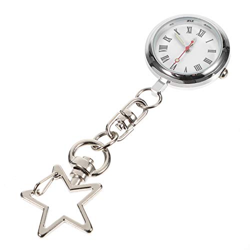 Baluue Fob Watch Clip on Pocket Watch Pendant Broche de Reloj Colgante Star Style Reloj de Enfermería Reloj de Cuarzo para Hombres Mujeres Style 2