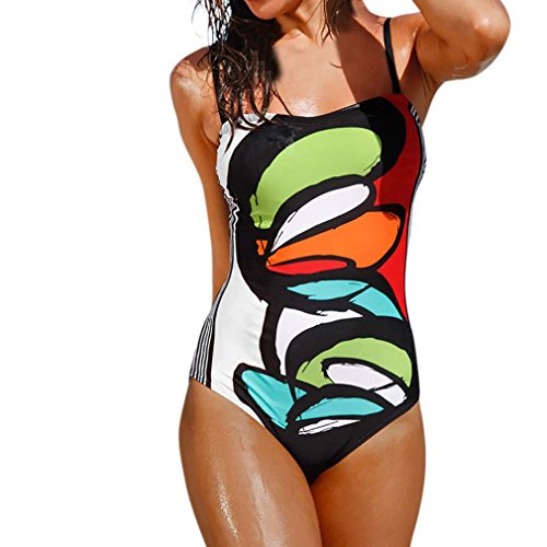 Bañadores Deportivas Mujer, Xinantime Bañador Traje de Baño de Una Pieza para Mujer (M, Multicolor)
