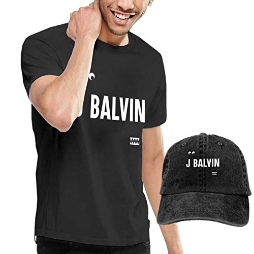 Baostic Camisetas y Tops Hombre Polos y Camisas, Man'S J Balvin Vibras Music Band T Shirt Cool tee Buy Tshirt Get Hat Free Collocation Gift