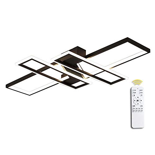 BEHWU, Plafón LED, Blanco, Negro, 90 Cm (6580 Lúmenes), 120 Cm (8120 Lúmenes), Plafón Acrílico LED, Adecuado Para Dormitorio, Comedor, Cocina, Sala De Estar (Color : Black Dimmable, Size : 120CM) BEHWU, Plafón LED, Blanco, Negro, 90 Cm (6580 Lúmenes), 120 Cm (8120 Lúmenes), Plafón Acrílico LED, Adecuado Para Dormitorio, Comedor, Cocina, Sala De Estar (Color : Black Dimmable, Size : 120CM)