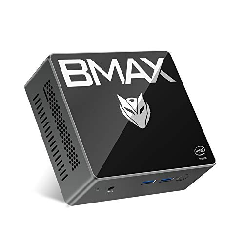 BMAX Mini PC B2 8GB DDR4/128GB ROM expandible SSD Windows 10 Intel Celeron N3450 Corebox Ordenadores de Sobremesa Dual WiFi/HDMI x2/USB x4/Bluetooth 4.2/Gigabit Ethernet computadora de escritorior