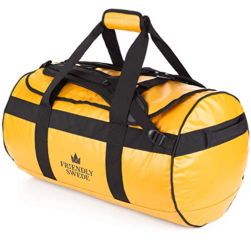 Bolsa de Viaje y Deporte Convertible en Mochila - Duffel Bag - The Friendly Swede (60L Amarillo)