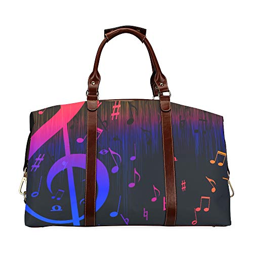 Bolso de Viaje para niños Ecualizador de música Waves Spectrum Clásico de Gran tamaño Impermeable PU Cuero Clásico Bolso de Viaje Bolso de Viaje