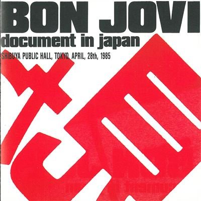 Bon Jovi Document in Japan 1985 Tokyo road Breakout Only lonely She don't know me