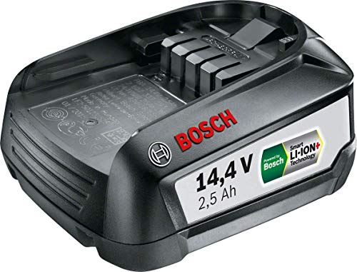 Bosch Home and Garden 1607A3500U - Batería de Litio de 14,4V 2,5Ah. Compatible con Herramientas de la Familia Power4All 14,4V, Negro