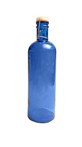 Botella Agua Cristal Color Azul 1,5L Vidrio Reciclado
