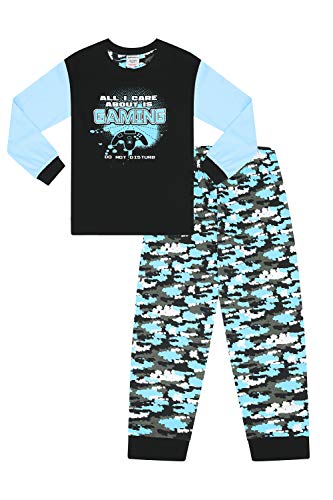 Boys All I Care About is Gaming Blue Camouflage Pijamas