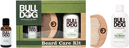Bulldog Cuidado Facial para Hombres Bulldog Skincare For Men Pack - Kit Cuidado Barba, Aceite Barba + Champú Y Acondicionador Barba + Peine 250 g