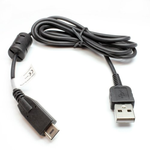 Cable de datos USB para Panasonic Lumix DMC-TZ7;substituye: Panasonic K1HA14AD0001, para sincronizar los contactos y entradas de teléfonos