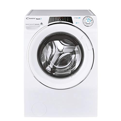 Candy Rapidò ROW 4966DWMCE/1-S - Lavasecadora 9 + 6 kg, Wi-Fi y Bluetooth, motor inverter, Snap&Wash, Vapor, 7 programas rápidos, 1400 rpm, 51 dBA, blanco Candy Rapidò ROW 4966DWMCE/1-S - Lavasecadora 9 + 6 kg, Wi-Fi y Bluetooth, motor inverter, Snap&Wash, Vapor, 7 programas rápidos, 1400 rpm, 51 dBA, blanco