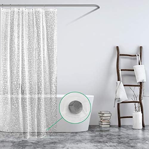 Carttiya Cortina Ducha Impermeable EVA - Cortina Baño/Bañera Antimoho & Antibacteriano,Semitransparente, 120 x 200 CM, con 3 Imanes en la Parte Inferior y 12 Ganchos de Metal Antioxidantes Carttiya Cortina Ducha Impermeable EVA - Cortina Baño/Bañera Antimoho & Antibacteriano,Semitransparente, 120 x 200 CM, con 3 Imanes en la Parte Inferior y 12 Ganchos de Metal Antioxidantes