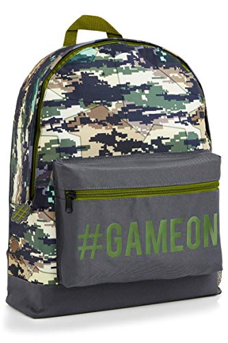 CityComfort Mochilas Escolares Juveniles, Mochila Escolar de Videojuegos y Mochila Camuflaje, Mochila Infantil para Colegio Deporte Viajes, Regalos para Niños y Adolescentes (Verde Camo)