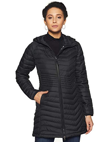 Columbia Powder Lite, Chaqueta de longitud media, Mujer, Negro (Black) Talla M