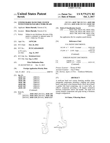 Configurable hand tool system with interchangeable work heads: United States Patent 9775271 (English Edition)