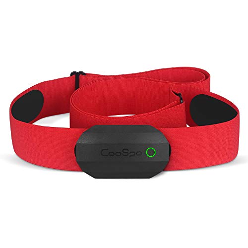 CooSpo Frecuencia Cardíaca Bluetooth Banda Monitor Sensor de Frecuencia Cardíaca Deportivo Ant+ para Garmin Wahoo Suunto Polar UA Run -SB-RD…