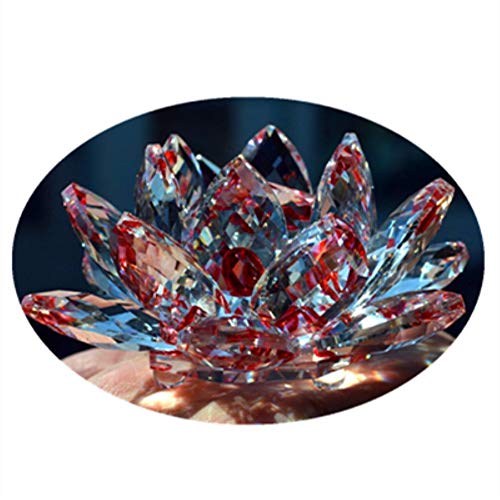 Cristal de cuarzo rojo Cristal de loto piedras naturales y minerales Feng shui Esfera Cristales flores Para recuerdos de boda (8cm)