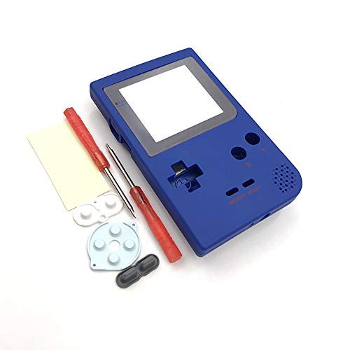 Cubierta completa de la carcasa de la cubierta de la carcasa para Nintendo Gameboy Pocket GBP Game Shell caso con botones Tornillos Kit - Azul