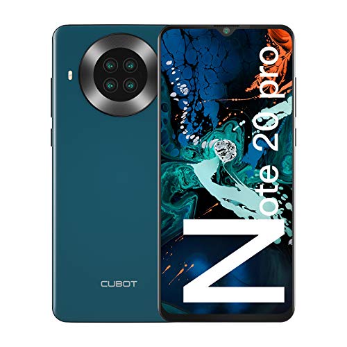 CUBOT Note 20 Pro Móviles Libres, 128GB + 8GB Smartphone, Pantalla 6.5” HD+, 20MP Quad cámara, Android 10.0 Teléfono Móvil, Batería 4200mAh, 4G Dual SIM, Face ID, NFC, GPS