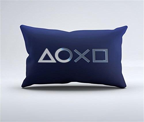 Damuyas New Playstation 4 Símbolos de juego de cama de poliéster 30 x 20 cm funda de almohada