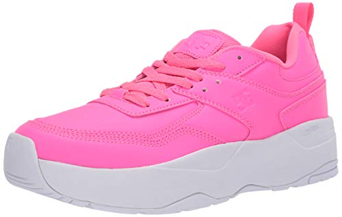 DC Women's E.TRIBEKA Platform Skate Shoe, Hot Pink, 10 B M US