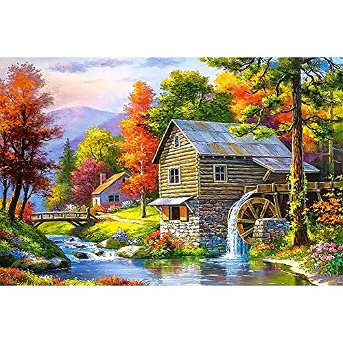 DIY 5D Pintura Diamante Kits, Choza Al Lado Del Vagón De Agua 50x70cm 5D Diamond Pintura de Diamantes para adultos rhinestone bordado Artes Lienzo Artesanalpara el hogar Decoración de la Pared Regalo DIY 5D Pintura Diamante Kits, Choza Al Lado Del Vagón De Agua 50x70cm 5D Diamond Pintura de Diamantes para adultos rhinestone bordado Artes Lienzo Artesanalpara el hogar Decoración de la Pared Regalo