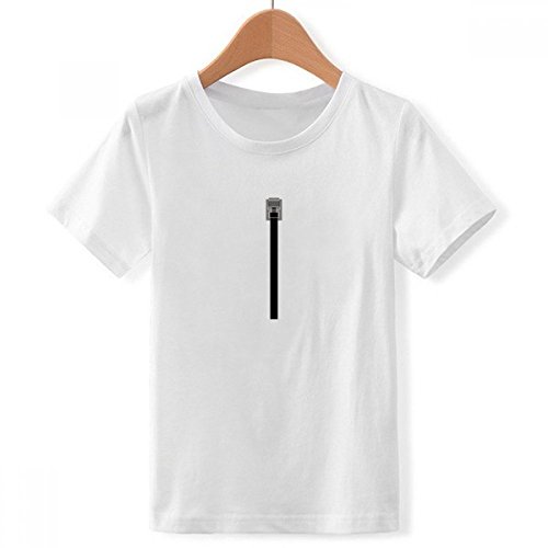 DIYthinker Cable de Internet Modelo Conector USB con Cuello Redondo de la Camiseta para Chico Multicolor Grande
