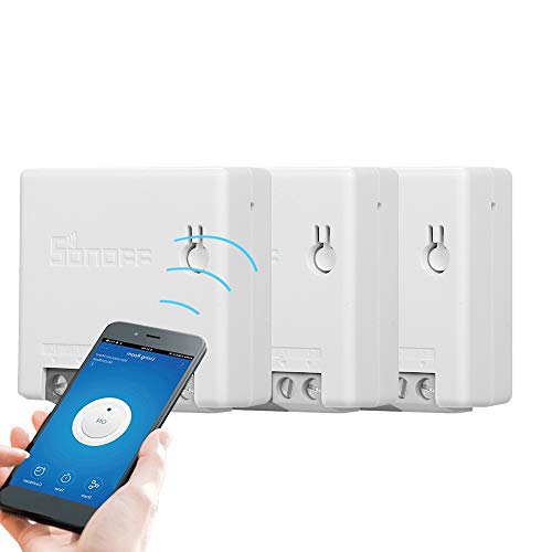 Docooler Mini R2 Smart Switch Interruptor de Control Remoto DIY para Electrodomésticos Funciona con Alexa Google Home (3 PCS)
